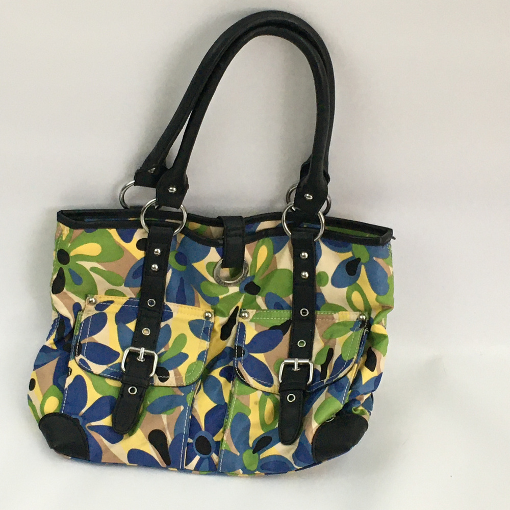 Printed Franco Sarto fabric / leather bag.